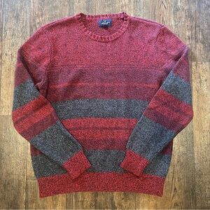 American Eagle Outfitters Red And Gray Horizontal Striped Sweater Freddy Krueger